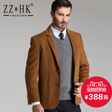 ZZHK韩版男士100%羊毛呢西服外套商务休闲便西装秋季上装小西装男