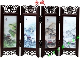 长城 中国风传统工艺品 中式仿古小号屏风摆件 送老外出国礼品