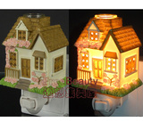 T268N 第三代优质欧式陶瓷香薰小夜灯 创意房子屋子插电节能夜灯