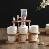 创意陶瓷洗漱套装四件套浴室牙刷牙膏架漱口杯套件卫生间卫浴用品
