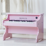 曼伦25键儿童小钢琴木质宝宝启蒙男女玩具周岁礼物可弹奏送琴谱