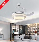 2016新品隐形吊扇灯 LED豪华灯扇可调速变光 餐厅客厅卧室灯扇