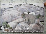 水乡情深 临摹作品 纯手绘油画 江南古镇 中国风景画 书房装饰画