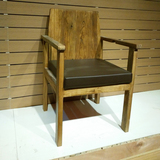 正品漫咖啡桌椅 老榆木老门板家具 loft复古简约实木原木桌椅单椅