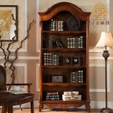 格澜帝尔 美式实木书柜 单个书柜 欧式书房雕刻小书柜 无门书柜