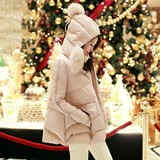 2015冬装新款孕妇装韩版大码斗篷羽绒服连帽中长款女加厚棉衣外套