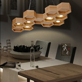 设计师艺术创意个性实木餐厅客厅卧室书房酒吧台LED现代简约吊灯