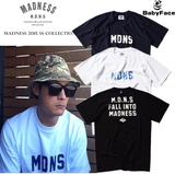 香港代购夏季新款潮牌CMSS余文乐madness字母印花MDNS男士短袖T恤