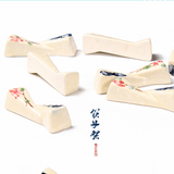 特价|日式和风 手绘釉下彩餐具 陶瓷筷子架 筷架 筷枕 筷托