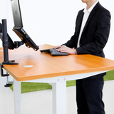 米乔现代简约站立式办公电脑桌电动升降工作台笔记本家用办公桌