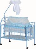 贺联238婴儿铁床大小宝宝床 送蚊帐带摇篮床儿童床BB多功能婴儿床