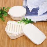 旅行肥皂盒可沥水塑料带锁扣 迷你便携香皂盒 创意带盖密封皂盒