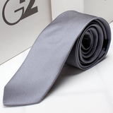 G2000男士领带男 正装商务职业结婚南韩丝韩版窄灰色领带6cm包邮