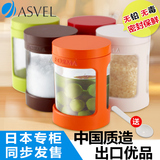 日本ASVEL厨房用品调料盒玻璃密封调味罐盐糖罐调料罐 调料瓶