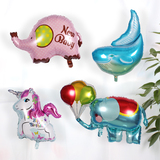 生日周岁派对装饰装扮 庆典布置用品 大象 独角兽铝膜铝箔气球
