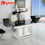慕尼思丹折叠餐桌椅组合现代简约小户型多功能可伸缩钢化玻璃餐桌