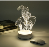 台灯卧室床头灯 3D立体LED夜灯学习创意时尚宜家结婚生日礼物