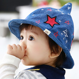 韩版春秋新款6-12个月遮阳帽 五角星尖顶宝宝盆帽1-2岁男女童潮帽