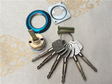 实力公检锁头单头锁芯十字带尾锁芯外装门锁通用锁芯防盗门锁
