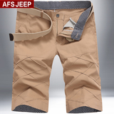 Afs Jeep/战地吉普夏装五分裤男休闲运动中裤男宽松大码工装短裤