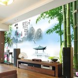 颐雅大型壁画 3D墙纸客厅沙发电视背景墙纸中式荷花竹子书房壁纸