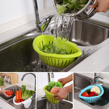 创意可挂式水槽沥水篮厨房塑料收纳篮水果蔬菜沥水挂篮洗菜篮
