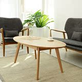 日式椭圆形小茶几创意咖啡桌简约矮桌子小户型沙发茶桌木客厅现代