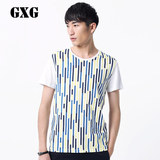 GXG[包邮]男装 男士时尚圆领短袖/个性条纹T恤#41244104