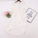 G@22JINAI春夏装新款韩版女装白色连衣裙小清新中长款大裙摆A字裙
