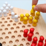 正品巧之榉木木制儿童六角玻璃珠跳跳棋益智桌面游戏棋牌玩具特价