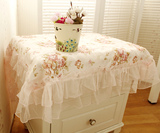 蕾丝桌布 多用巾 床头柜罩 床头柜盖布 床头柜防尘罩公主田园碎花
