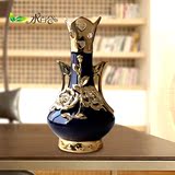 景泰蓝陶瓷花瓶 景德镇古典瓷器花瓶 欧式复古客厅花瓶玄关摆件