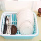 日式塑料碗柜沥水碗架箱大号餐具收纳装碗盒放碗筷碗盘架带盖厨房