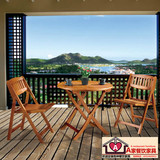 户外阳台花园露台庭院桌椅 折叠实木桌椅防腐木家具组合 餐厅家具