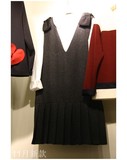韩国进口东大门代购女装Lavender 新款蝴蝶结下摆显瘦连衣裙