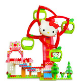 凯蒂猫Hello Kitty拼插拼装积木音乐盒游乐园 女孩益智力儿童玩具