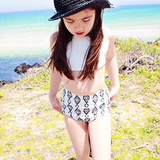 韩版儿童泳装酷帅高腰宝宝外套比基尼四件套女宝中小童温泉游泳衣