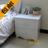 简易欧式烤漆床头柜简约现代象牙白色韩式宜家床边斗柜特价包邮