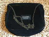 YBD工作室  香奈儿 Chanel 专柜正品礼品 黑色绒面链条斜跨化妆包