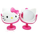 卡通 创意 台式化妆镜子 猫头型梳妆镜折叠 粉红卡通可爱化妆镜