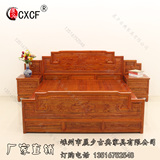 厂家直销中式仿古榆木家具1.5米1.8米双人床 实木床 大床 木板床