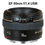 佳能镜头EF 50mm f/1.4 USM 单反定焦 人像王50 F1.4(实体店保障)