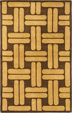 美国代购 地毯 手工地毯50x80国防部优雅休闲深棕色浅金色地毯