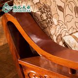 林氏木业现代中式客厅实木沙发123人组合布艺沙发木头LS001SF1B