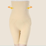 女式高腰平角安全裤束身衣收腹纯棉提臀产后无缝一片式塑身美体裤