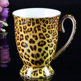 欧式高档描金骨瓷咖啡杯 陶瓷马克杯牛奶杯红茶杯水杯子 送勺包邮