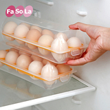 FaSoLa鸡蛋保鲜整理盒塑料鸡蛋盒冰箱厨房收纳盒10格装带盖保鲜盒