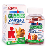 加拿大IronKids小铁人婴幼儿童OMG-3深海鱼油DHA软糖200粒含多维