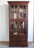 HARBOR工厂直销美式欧式实木玻璃门书柜电视柜立柜边柜储物柜书橱