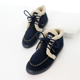 2014新款韩版冬季平底女棉鞋 低帮系带保暖加厚浅口女加绒马丁靴